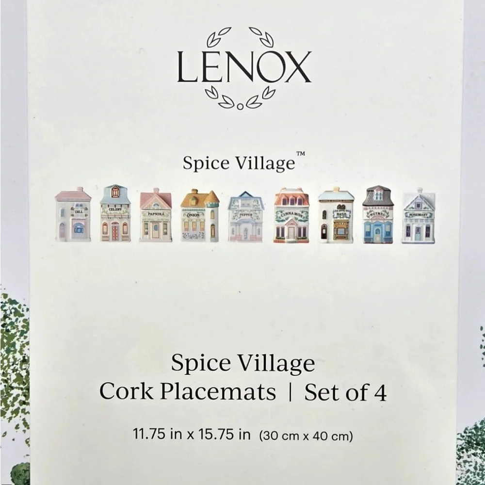 Rare Lenox Spice Village placemats set of 4